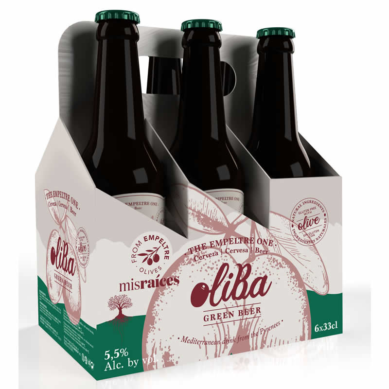 5-echaleaove six pack cerveza aceite Mis raíces Oliba Green Beer 33cl
